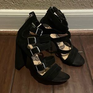 Black Suede Sam Edelman size 6 1/2 . The heel is about 4 inches.